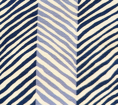 Navy / Medium Blue on White Wallcoverings | Alan Campbell