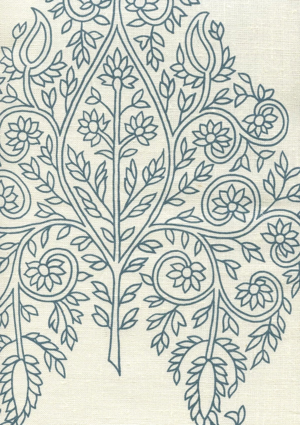 Navy on Cream Linen Wallcoverings | Home Couture