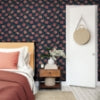 Navy Pink Poppy Field Peel and Stick Wallcovering | Jeffrey Stevens - Image 2