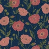 Navy Pink Poppy Field Peel and Stick Wallcovering | Jeffrey Stevens - Image 7