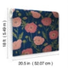 Navy Pink Poppy Field Peel and Stick Wallcovering | Jeffrey Stevens - Image 9