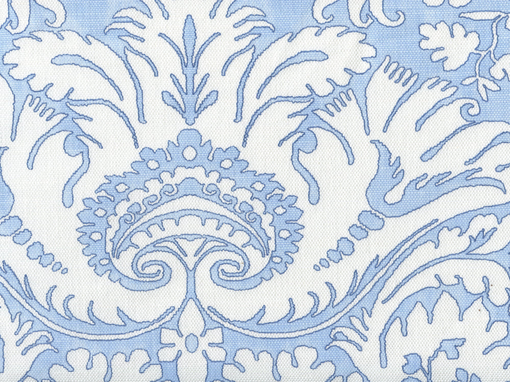Borghese, Navy Sky Blue on White