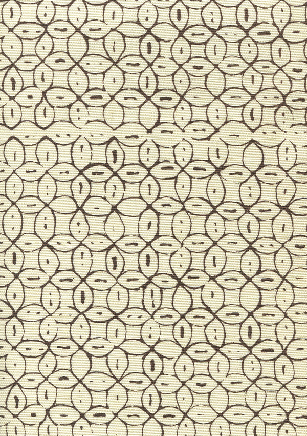 Melong Batik New Brown on Tint Screen Printed - Off-White Fabric | China Seas