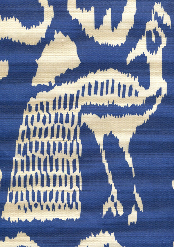 Bali Ii New Navy on Tint Screen Printed - Aqua Fabric | China Seas
