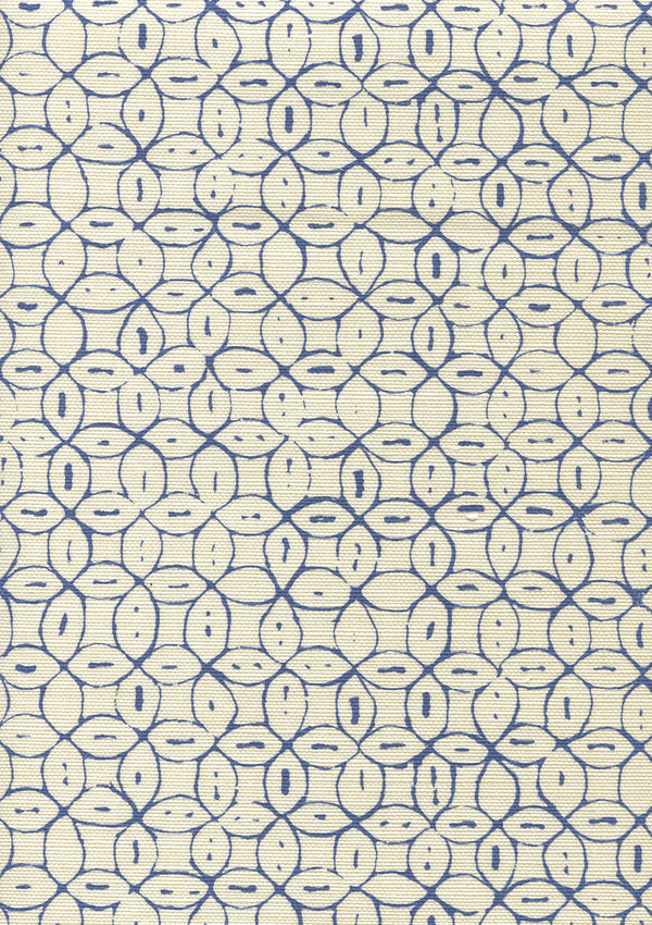 Melong Batik New Navy on Tint Screen Printed - Off-White Fabric | China Seas