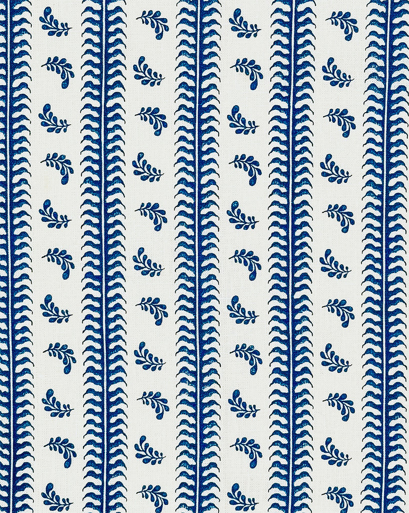 Montclair Stripe, New Navy on White Linen