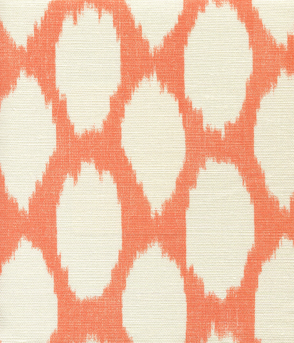 Adras Reverse, New Orange on Tint Wallcoverings | Quadrille