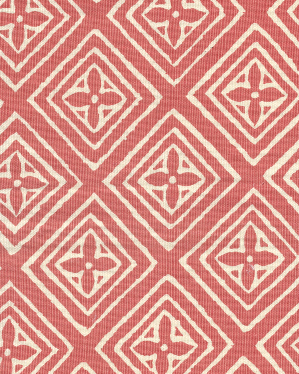 Fiorentina New Shrimp on Tint Screen Printed - Coral Fabric | China Seas