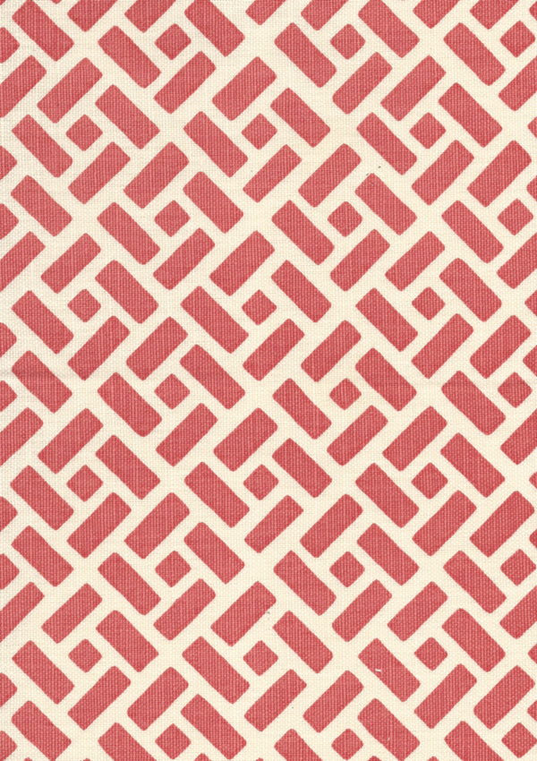 Edo New Shrimp on Tinted Linen Screen Printed - White Fabric | China Seas