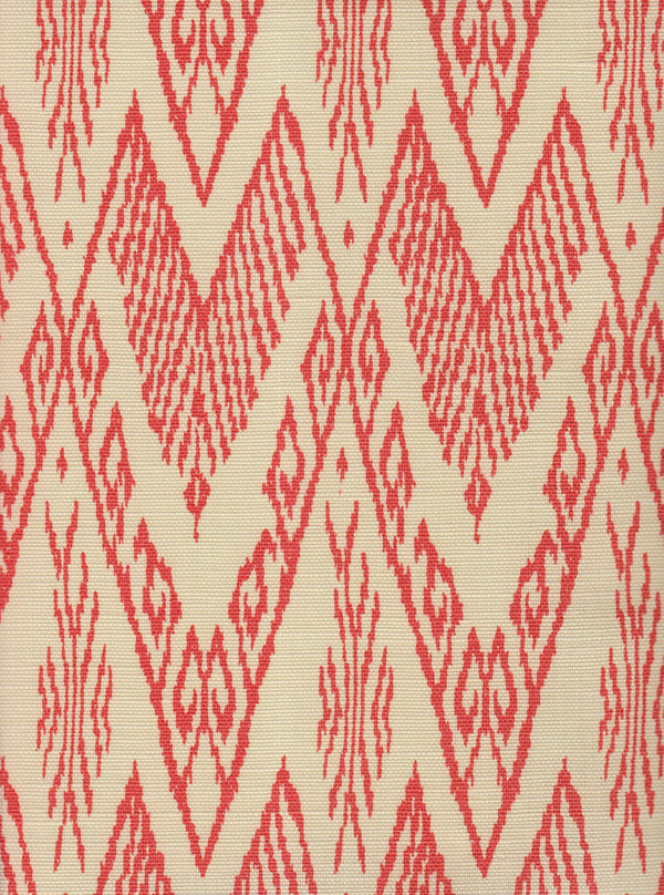 Raffles New Shrimp on Tint Screen Printed - White Fabric | China Seas