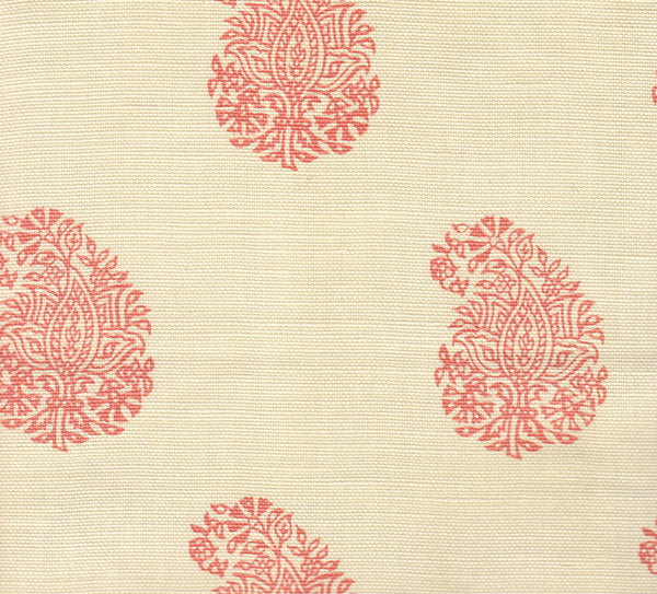 Bangalore Paisley New Shrimp on Tint Screen Printed Fabric | China Seas