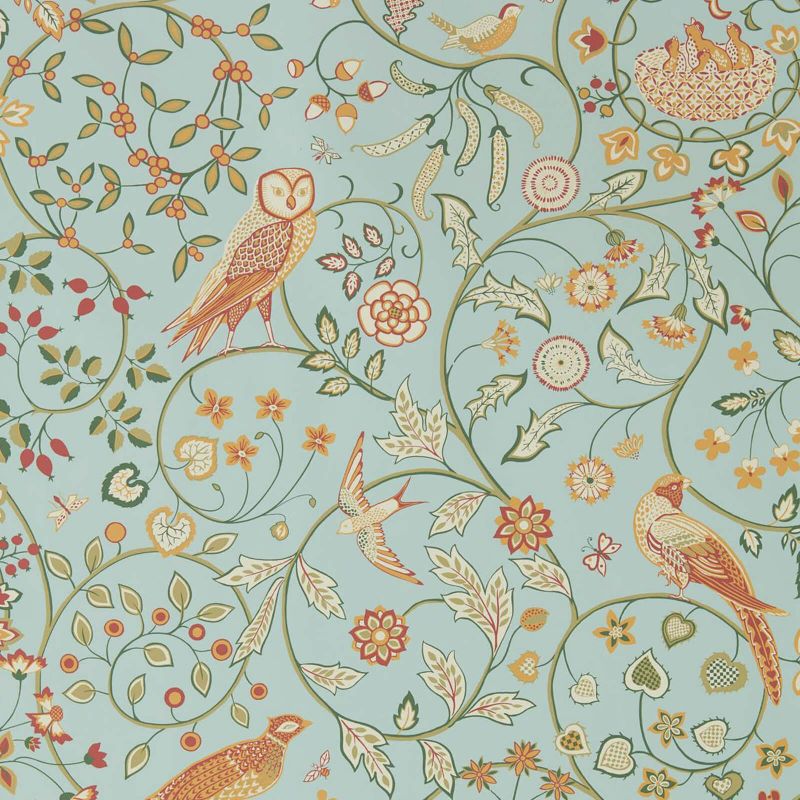 Newill Wallpaper Russet Peppermint | William Morris