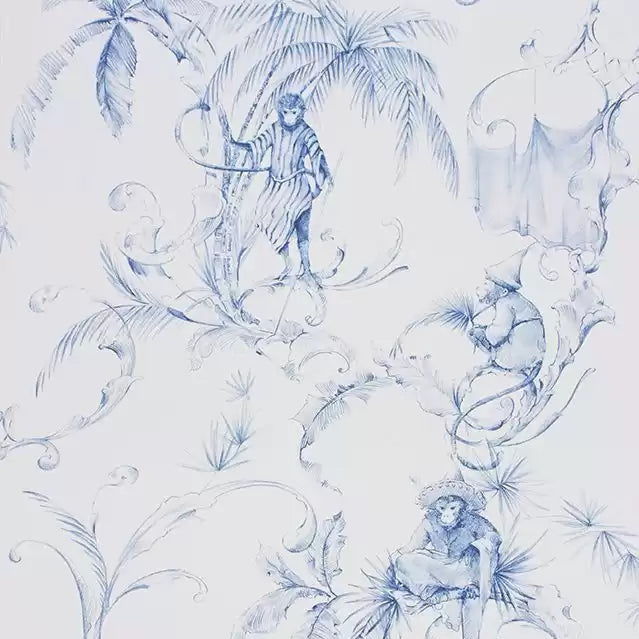 DWCY-900461 Barbary Toile 03 Airy Blue designer-wallcoverings-los-angeles