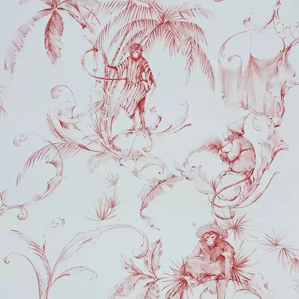 Barbary Toile 04 - Rose Madder Wallcovering | Nina Campbell