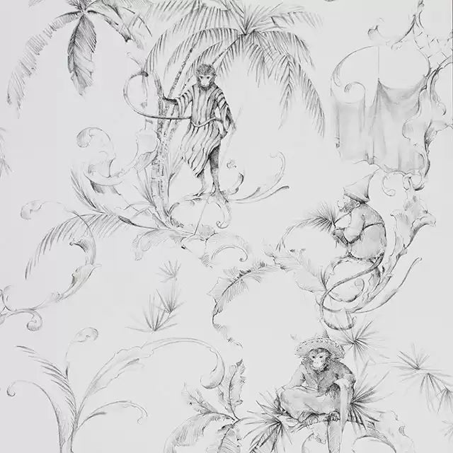 DWCY-900461 Barbary Toile 05 Off-White designer-wallcoverings-los-angeles