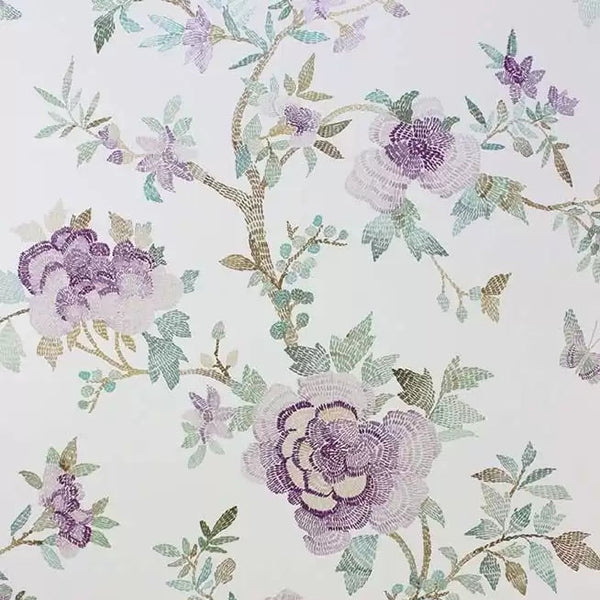Perdana 03 - Orchid Tint Wallcovering | Nina Campbell
