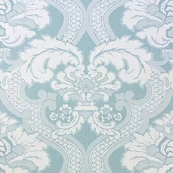 Meredith 06 - Aqua Blue Wallcovering | Nina Campbell