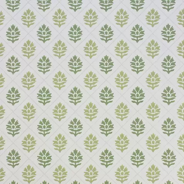 Camille 02 - Green Wallcovering | Nina Campbell
