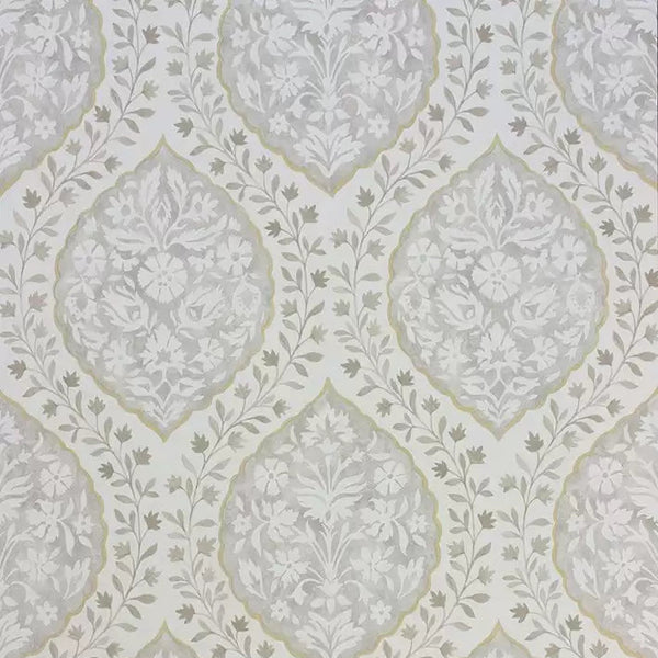 Marguerite Damask 02 - Grey Wallcovering | Nina Campbell