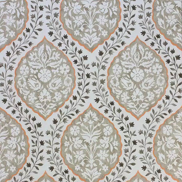 Marguerite Damask 04 - Brown Wallcovering | Nina Campbell