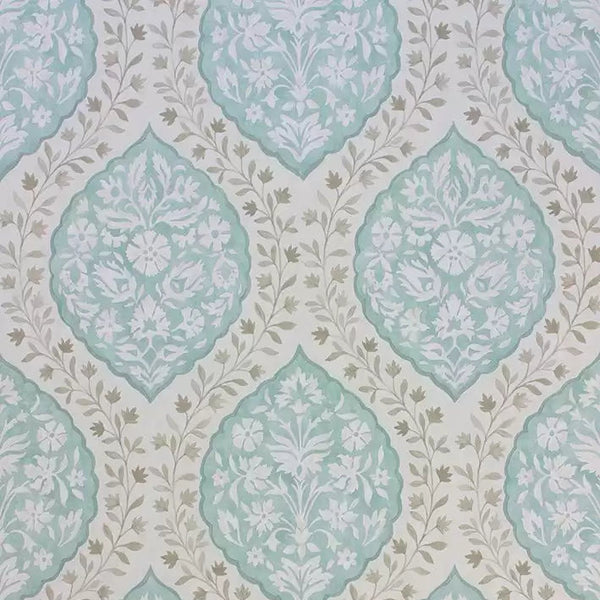 Marguerite Damask 05 - Blue Wallcovering | Nina Campbell