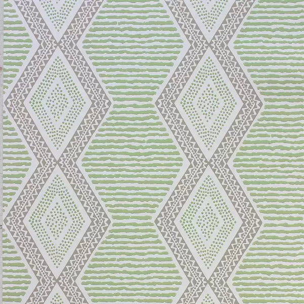 Belle Ile Stripe 03 - Celadon Green Wallcovering | Nina Campbell