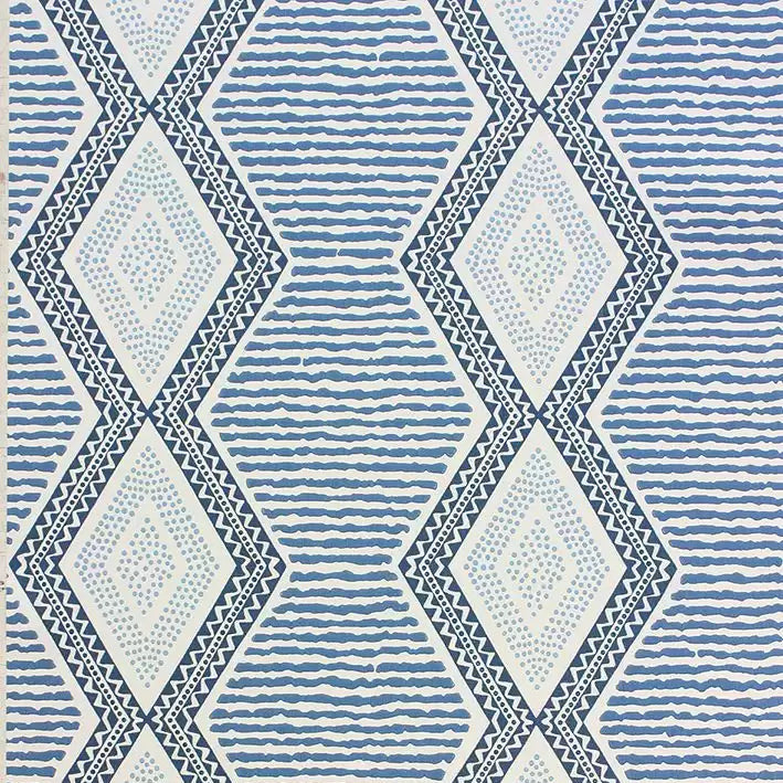 DWCY-900461 Belle Ile Stripe 05 Denim Blue designer-wallcoverings-los-angeles