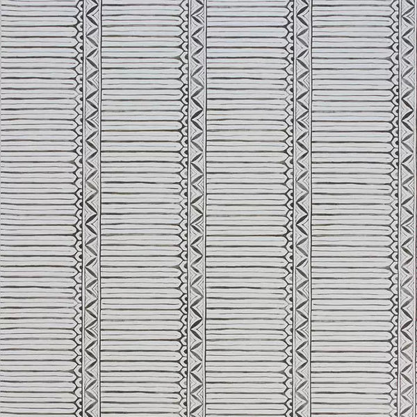 Dormiers Stripe 01 - Black Wallcovering | Nina Campbell