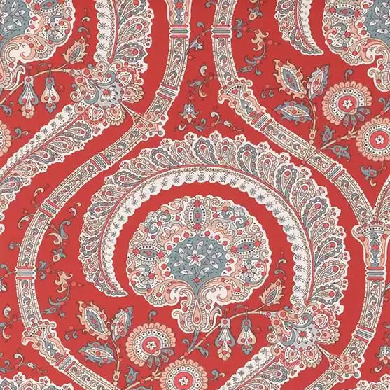 DWCY-900461 Les Indiennes Paisley Damask 01 Multi designer-wallcoverings-los-angeles