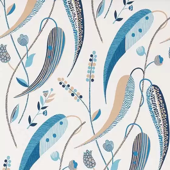 DWCY-900461 Colbert 05 Cerulean Blue designer-wallcoverings-los-angeles