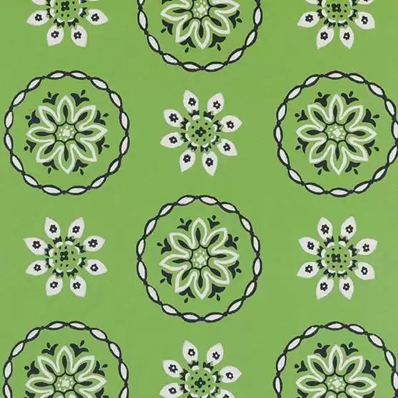 Garance 04 - Chartreuse Green Wallcovering | Nina Campbell