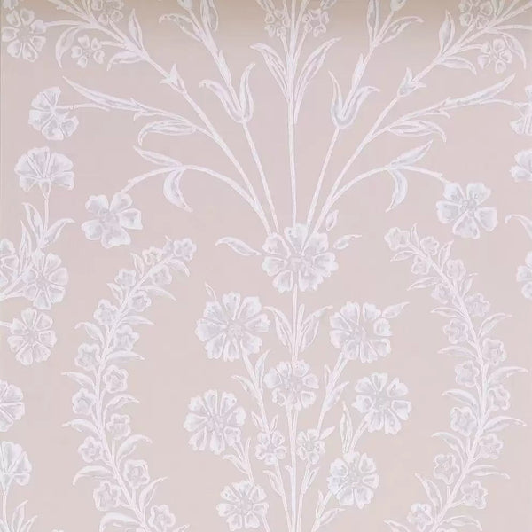 Chelwood Floral Damask 02 - Pink Wallcovering | Nina Campbell