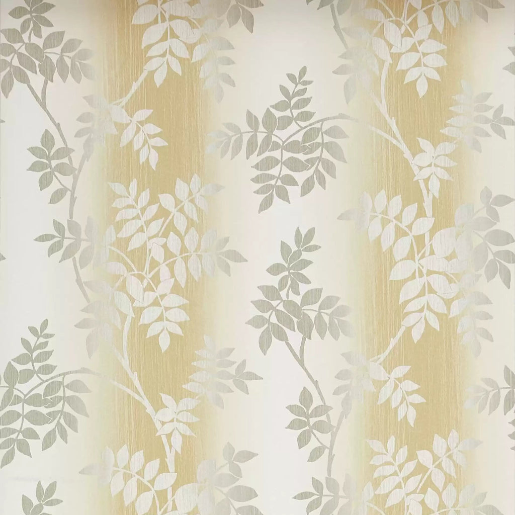 DWCY-900461 Posingford Leaves 02 Ecru designer-wallcoverings-los-angeles