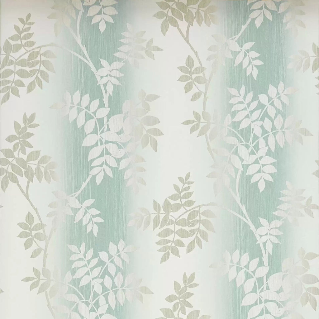 DWCY-900461 Posingford Leaves 03 Seafoam Green designer-wallcoverings-los-angeles