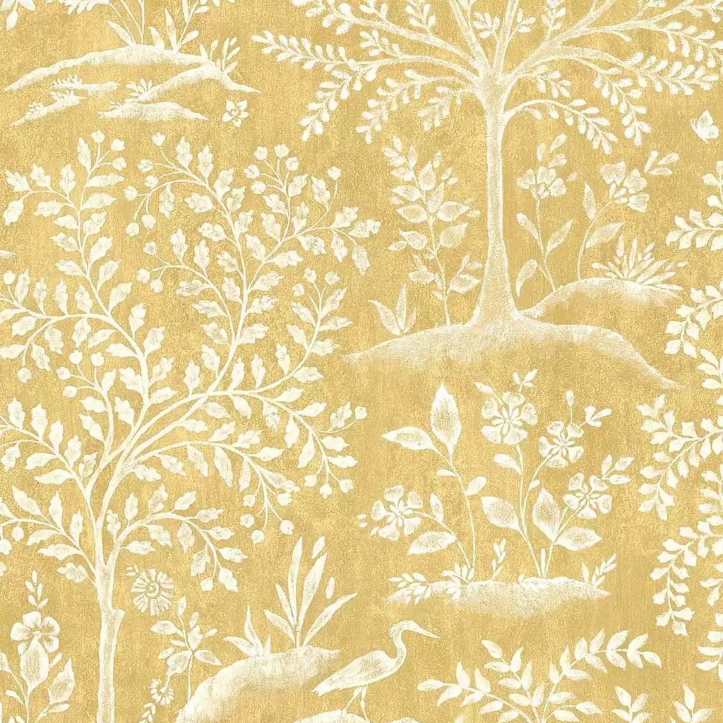 DWCY-900461 Foret 01 Yellow designer-wallcoverings-los-angeles