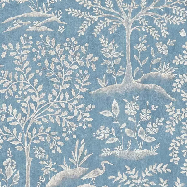 Foret 03 - Blue Wallcovering | Nina Campbell