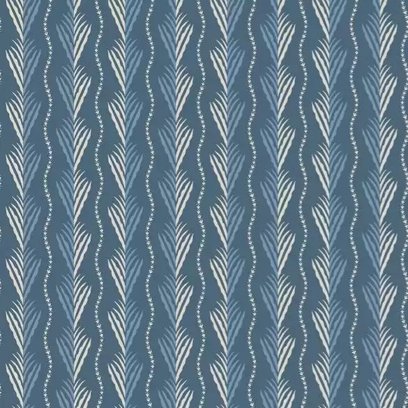 Meridor Stripe 06 - Blue Wallcovering | Nina Campbell
