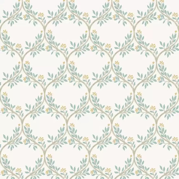 Arber Lattice Trellis 03 - Blue Wallcovering | Nina Campbell