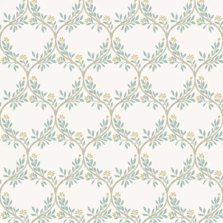 DWCY-900461 Arber Lattice Trellis 03 Blue designer-wallcoverings-los-angeles