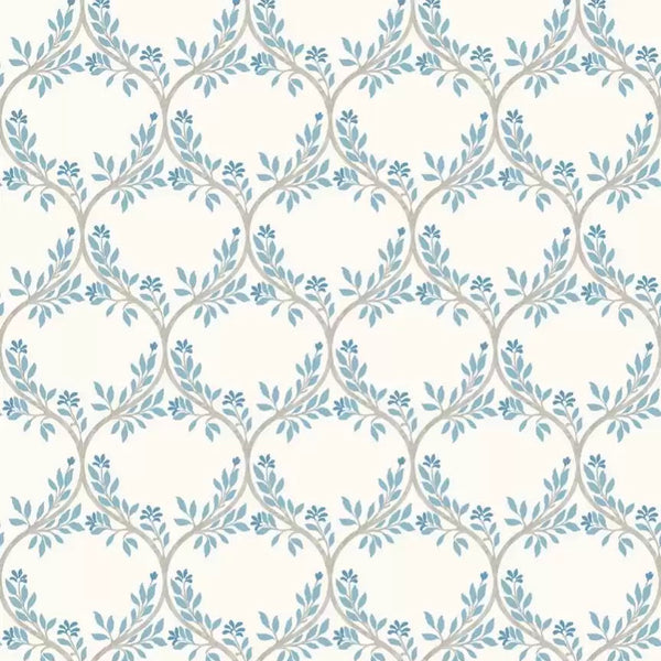 Arber Lattice Trellis 04 - Blue Wallcovering | Nina Campbell