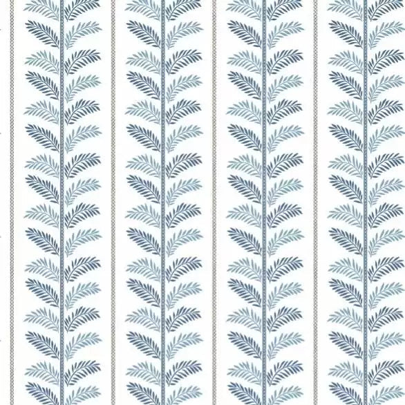 Plumier Stripe 02 - Blue Wallcovering | Nina Campbell