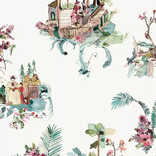Toile Chinoise 01 - Brown Wallcovering | Nina Campbell