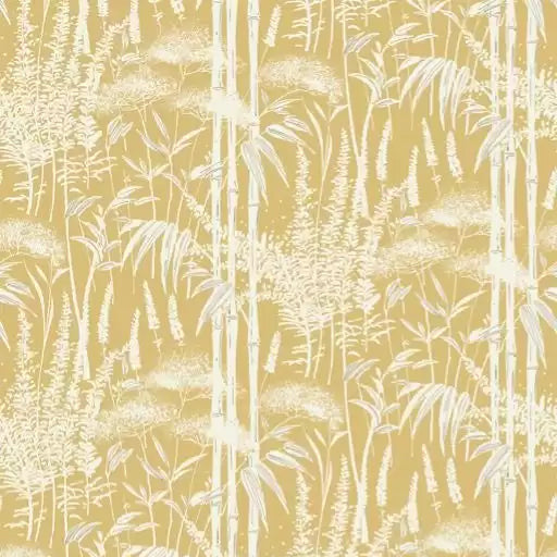 DWCY-900461 Poiteau Bamboo Ferns 02 White designer-wallcoverings-los-angeles