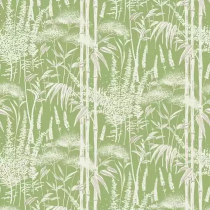 Poiteau Bamboo Ferns 03 - Green Wallcovering | Nina Campbell