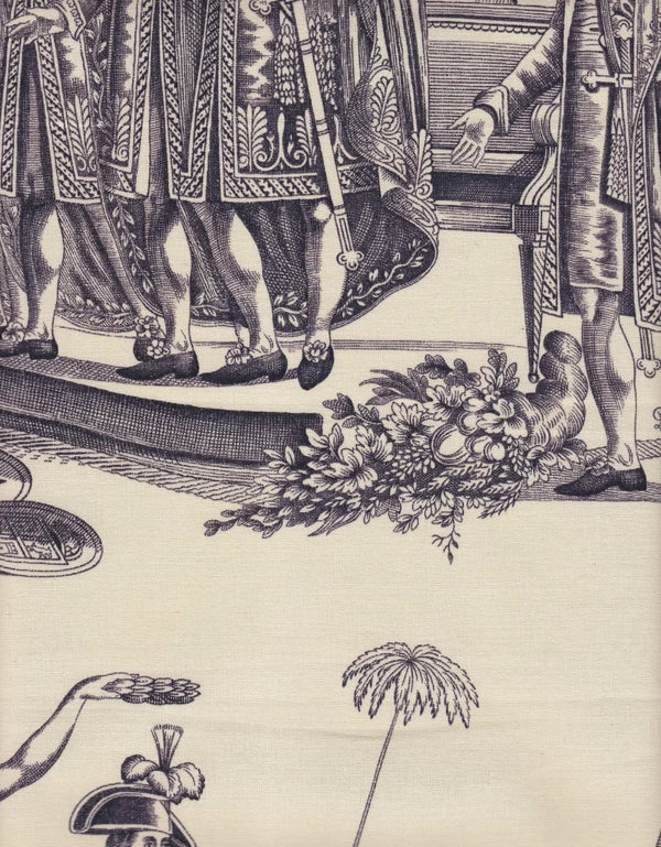 Bonaparte Toile, Noir Wallcoverings | Charles Burger