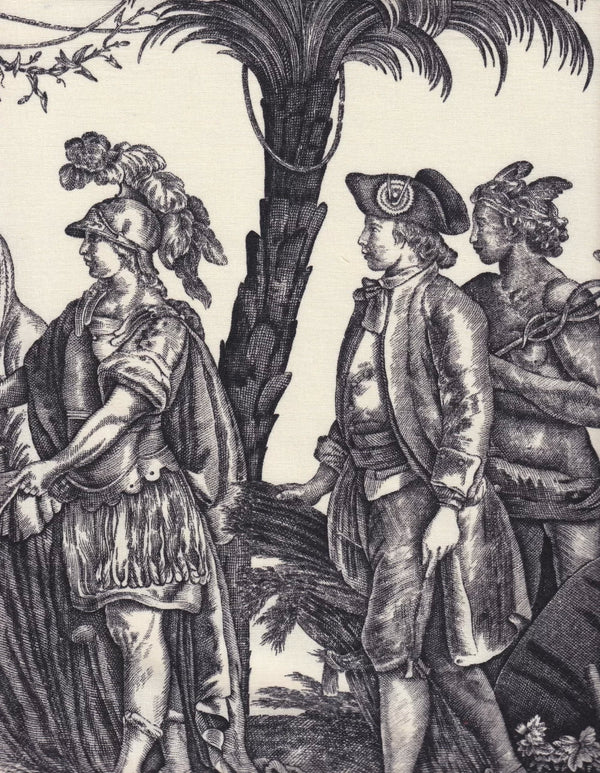 La Bastille Toile, Noir Wallcoverings | Charles Burger