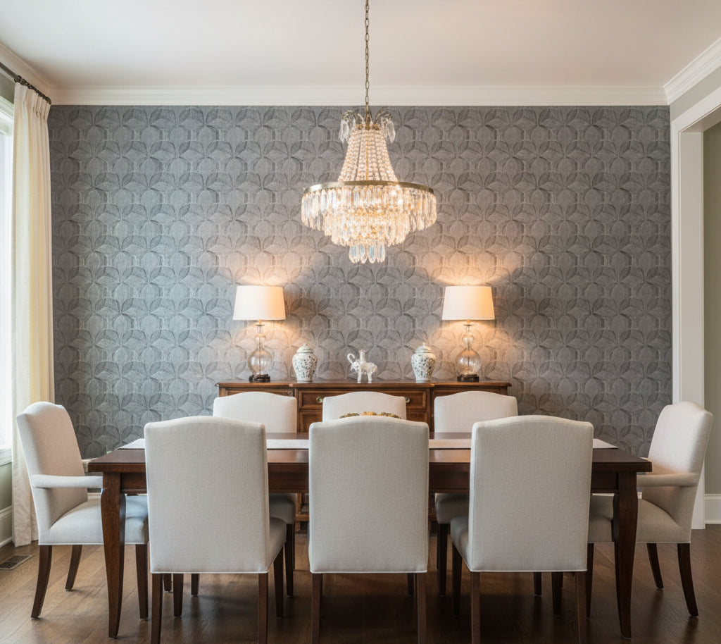 Novasuede™ Fabric & Wallcovering - Blank Slate - dining room room setting