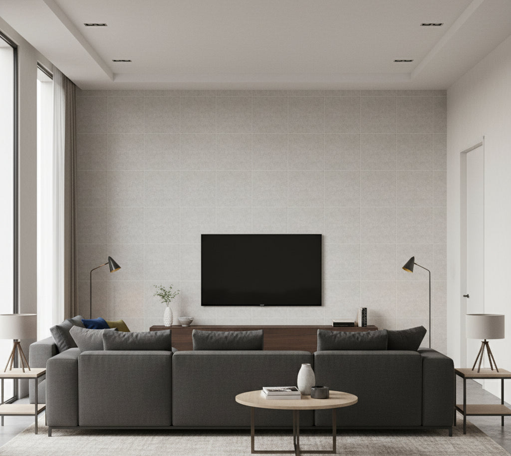 Novasuede™ Fabric & Wallcovering - Blank Slate - living room room setting