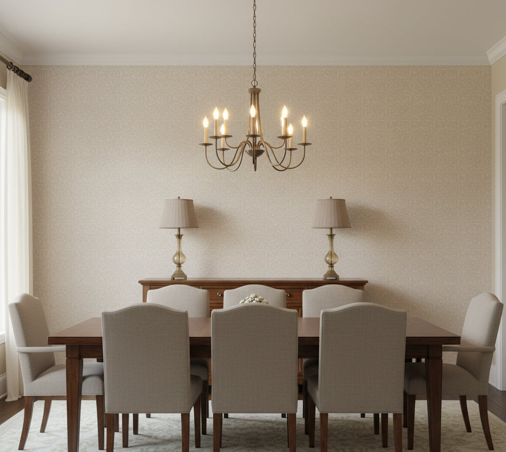 Novasuede™ Fabric & Wallcovering - Blush Rose - dining room room setting