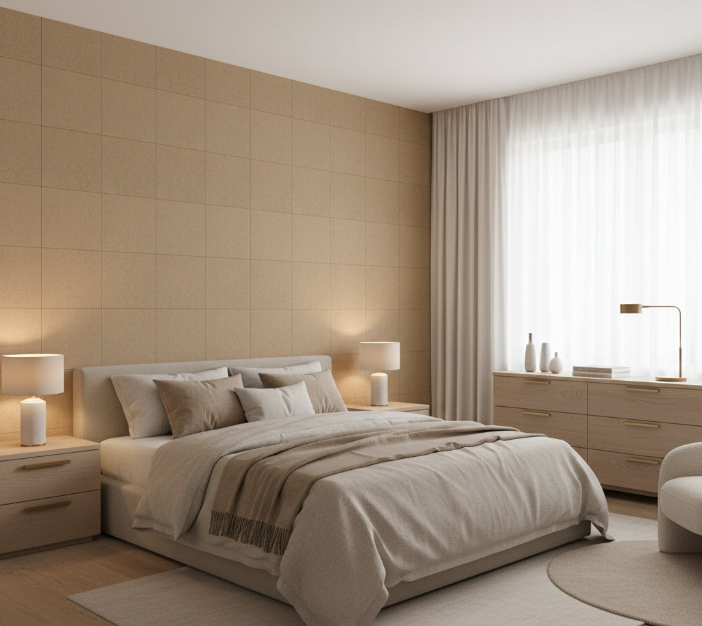 Novasuede™ Fabric & Wallcovering - Dusty Ranch - bedroom room setting